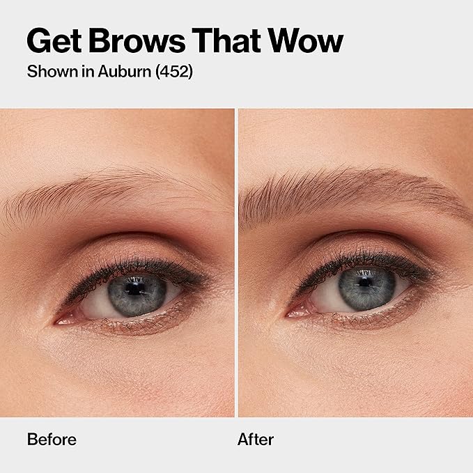 Revlon ColorStay Micro Eyebrow Pencil with Built In Spoolie Brush, Infused with Argan and Marula Oil, Waterproof, Smudgeproof, 452 Auburn, 0.003 oz