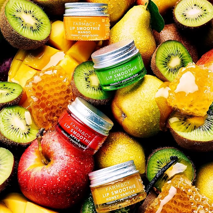 Farmacy Peptide Lip Smoothie - Hydrating Lip Balm with Vitamin C to Visibly Plump & Smooth Lines - Nourishing Treatment with a High-Gloss Finish - Mango (10g)