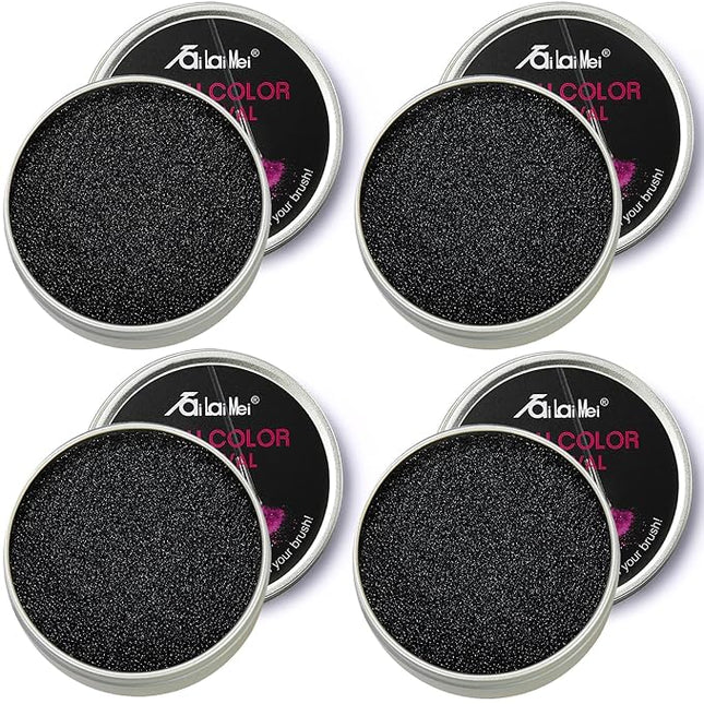 TailaiMei 4 Pack Color Removal Cleaner Sponge, Quickly & Easily Clean Makeup Brushes Without Water or Chemical Solutions Eliminating Drying Time - Switch Eyeshadow Colored Immediately