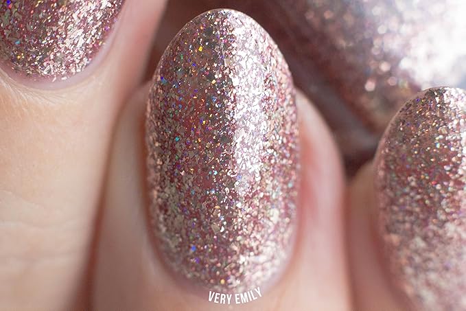 ILNP Madison Ave - Antique Pink Holographic Metallic Nail Polish