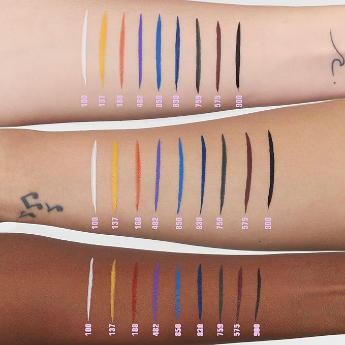 3INA The Color Pen Eyeliner - Waterproof Colorful Liquid Eyeliner Pencil for Bold Looks - Precise Felt Tip - 14 Hour Wear Eye Makeup - 188-0.034 oz