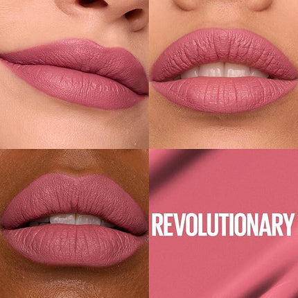 Maybelline Super Stay Matte Ink Liquid Lipstick Makeup, Long Lasting High Impact Color, Up to 16H Wear, Revolutionary, Light Mauve Pink, 1 Count, Packaging May Vary