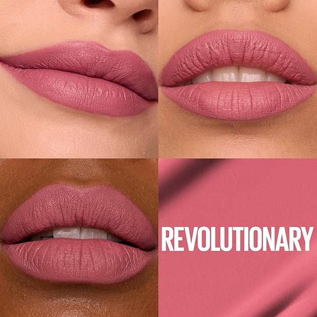 Maybelline Super Stay Matte Ink Liquid Lipstick Makeup, Long Lasting High Impact Color, Up to 16H Wear, Revolutionary, Light Mauve Pink, 1 Count, Packaging May Vary