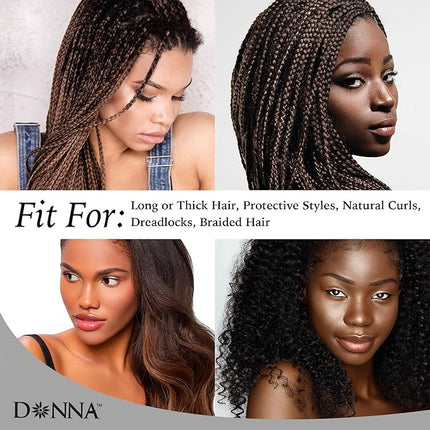 DONNA Super Jumbo Shower Cap – Comfortable Elastic Band, 100% Waterproof Hair Cap for Long Hair, Braids & Thick Styles, Reusable Big Shower Cap for Women, Keeps Hair Dry & Protected, PINK