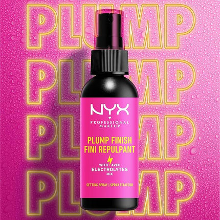 NYX PROFESSIONAL MAKEUP Makeup Setting Spray - Plump Finish, Long-Lasting Face Mist with Vitamins and Electrolytes, Vegan Formula