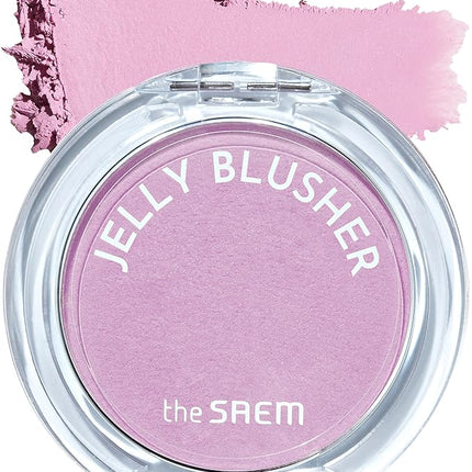 THESAEM Jelly Blusher - PP01 Milky Mauve Fresh Purple - Korean Watercolor Blush Cushion Velvet Finish - Long-Lasting Vibrant Cheek Color with Smooth Blending Formula, 0.21oz