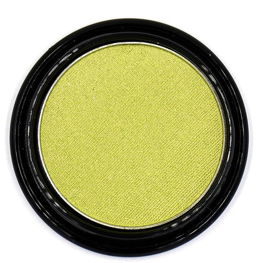 Chartreuse Bright Neon Yellow Green Shimmer Pressed Powder Single Vegan Eyeshadow; Talc, Paraben & Cruelty Free