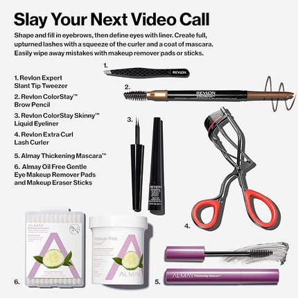 Revlon Eyebrow Pencil, Colorstay Eye Makeup with Eyebrow Spoolie, Waterproof, Longwearing Angled Precision Tip, 220 Dark Brown, 0.01 Oz