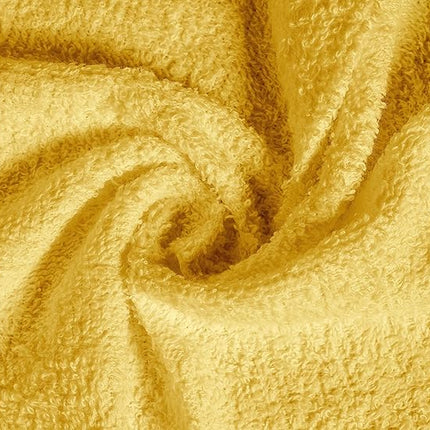 Softolle 100% Cotton Washcloths 60 Pack (12x12 Inches) Soft, Highly Absorbent Washcloth, Face Towels, Wash Cloths for Face, Ring Spun, Bulk Pack (Yellow)