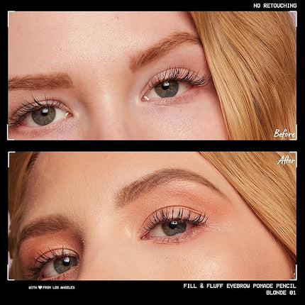 NYX PROFESSIONAL MAKEUP Fill & Fluff Eyebrow Pomade Pencil, Blonde