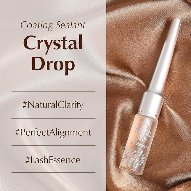 BL Lashes Crystal Drop Lash Sealant for Eyelash Extensions | Overnighter Lash Sealer & Waterproof Coating for Retention & Aftercare (0.24 fl.oz, Clear)