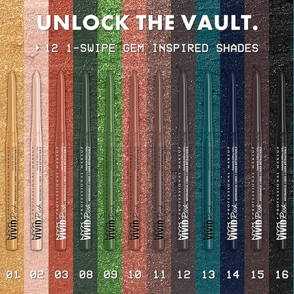 NYX PROFESSIONAL MAKEUP Mechanical Eye Pencil, Vivid Rich Mechanical, Creamy Retractable Eyeliner - Tigers Prize, Cork Orange Eyeliner