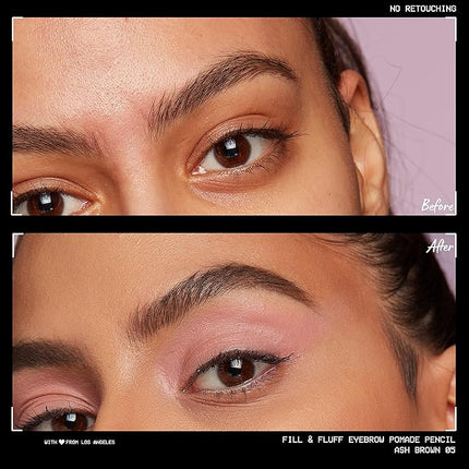 NYX PROFESSIONAL MAKEUP Fill & Fluff Eyebrow Pomade Pencil, Ash Brown