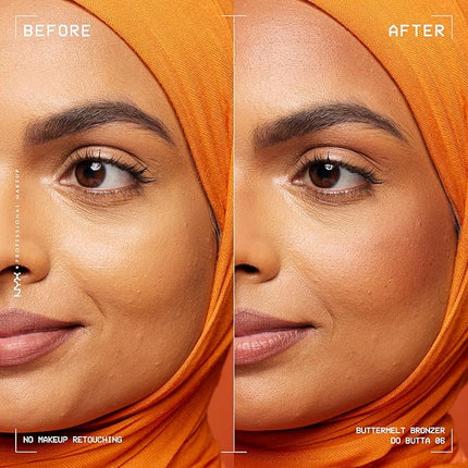 NYX PROFESSIONAL MAKEUP Matte Buttermelt Bronzer, Longwear Face Makeup with Up to 12 Hours of Wear, Vegan Formula - Do Butta (Deep Golden)