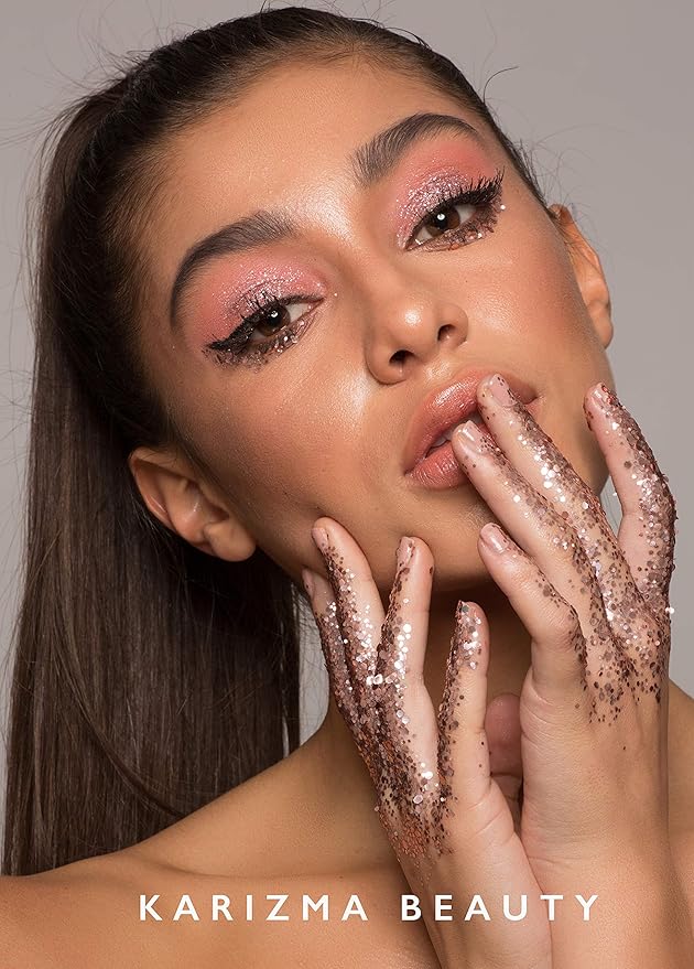 Harmony Biodegradable Chunky Glitter - Karizma Beauty Baby Pink Bio Eco Face Festival Glitter 10g