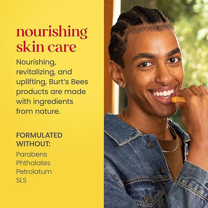 Burt's Bees Valentine's Day Gift Ideas - Essentials Everyday Set, 5 Travel Size Products - Deep Cleansing Cream, Hand Salve, Body Lotion, Foot Cream and Original Lip Balm