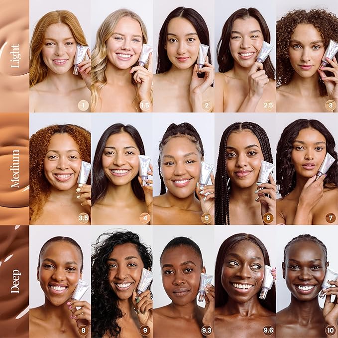 Naked Sundays BeautyScreen™ SPF 50 Mineral Peptide Foundation Tint – 2-in-1 Skin Tint & Mineral Sunscreen | Radiant, Buildable Coverage, Acne-Safe, Infused with Peptides (1.5 Fair Cool, 1.01 Oz)