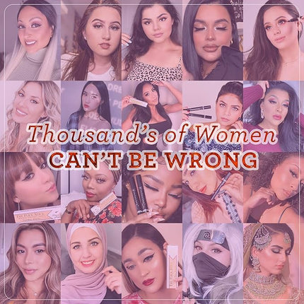 The Flick Stick Winged Eyeliner Stamp For Quick and Easy Cat Eye Makeup, SmudgeProof & Waterpoof Eye Liner Cat Eye Stencil Makeup Tool, Wingliner, Liquid Eyeliner Pens (8mm Mini, Midnight Black)