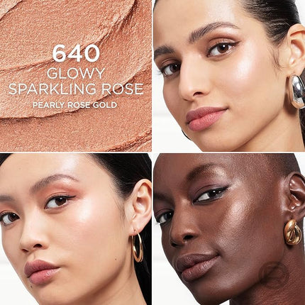 L'Oreal Paris True Match Lumi Le Glow Highlighter Stick, Luminous, Satin, Glowy Highlighter for Face and Body, 640 Sparkling Rose, 0.17 Oz