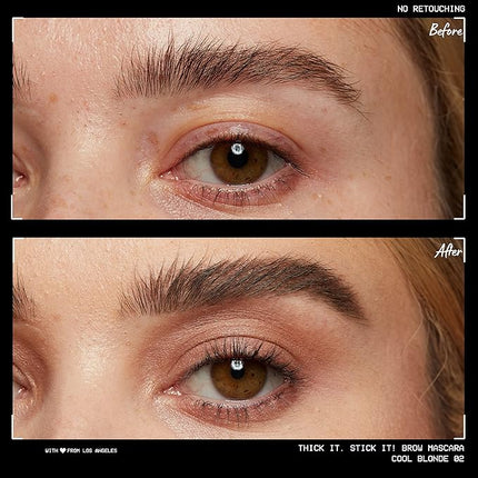 NYX PROFESSIONAL MAKEUP Thick It Stick It Thickening Brow Mascara, Eyebrow Gel - Cool Blonde
