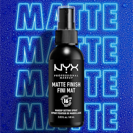 NYX PROFESSIONAL MAKEUP Makeup Setting Spray - Matte Finish, Long-Lasting Face Mist for up to 16HR Wear, Vegan Formula (Pack of 2)