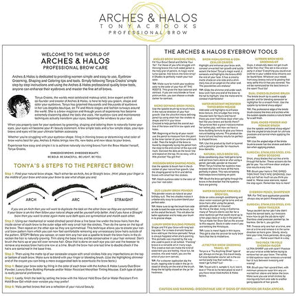 Arches and Halos Dual Ended Powder and Pomade Brush - Eyebrow Brush with Spoolie for Blending Sharp Edges - Create Hair-Like Strokes - 1 pc (Pack of 2)