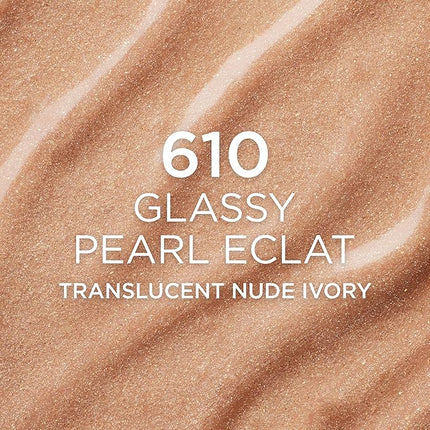 L'Oreal Paris True Match Lumi Le Glass Highlighter Stick, Reflective, Translucent, Glassy Highlighter for Face and Body, 610 Glassy Pearl Eclat, 0.17 Oz