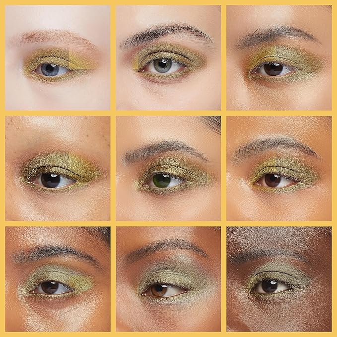 Gold Eyeshadow Stick Cream Shimmer Smooth Eyeshadow Pencil Hypoallergenic Waterproof Long Lasting Eye shadow pen Highlighter Stick Multi-Dimensional eyes Look (14# Gold Shimmer)