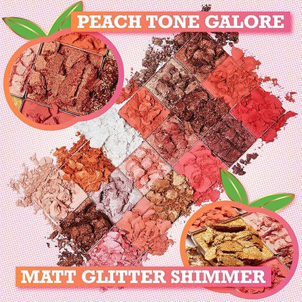 Tintark Peach Please 18 Colour Eyeshadow Palette for Beauty - Eyeshadow Cosmetics with Matte Metallic Sparkle Shimmer Pink & Highlighter Eye Makeup for Girls & Powder Eye Shadow Pallet