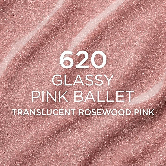 L'Oreal Paris True Match Lumi Le Glass Highlighter Stick, Reflective, Translucent, Glassy Highlighter for Face and Body, 620 Pink Ballet, 0.17 Oz