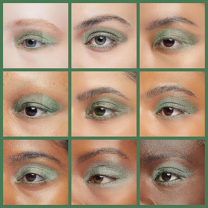 Bright Green Eyeshadow Stick Eyeliner Eye Makeup Cream Shimmer Smooth Eyeshadow Pencil Hypoallergenic Waterproof Long Lasting Eye shadow Highlighter pen (15# Green Shimmer)